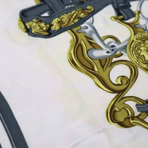 Auth HERMES Carre 90 BRIDES de GALA Scarf Light Blue/Multicolor Silk - Picture 9 of 10